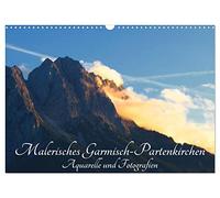 Malerisches Garmisch Partenkirchen - Aquarelle und Fotografien (Wandkalender 2026 DIN A3 quer), CALVENDO Monatskalender: Aquarelle und Fotografien der malerischen Stadt an der Zugspitze