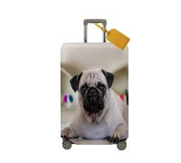 Maleta 3D Pug Cubierta de Equipaje, Mateju Funda 18-32 Pulgadas Lavable Funda de Maleta Cubierta de Equipaje Protectora para Affaires, Voyages (Pug Gordo,M)