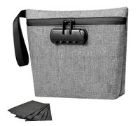 Maleta a prueba de olores con gancho de seguridad modificable, funda densa inmune para almacenamiento de posesiones, bolsa combinada