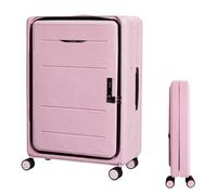 Maleta Cabina Maletas Plegables Carro Ajustable Equipaje De Mano Maleta Abierta Frontal Maletas de Viaje Cabina (Color : A, Size : 20 in)