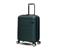 Maleta Trolley Cabina Rigida, Material ABS Reciclado 70%, 4 Ruedas Dobles Silenciosas, Cerradura TSA, Expandible, Forro de Poliéster, Ideal para Viajes, Adecuado para Aerolíneas, Color Verde Botella