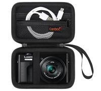 Maleta canboc para cámaras Digitales Panasonic Lumix lx10 /ZS99/ zs80 / zs100 / zs70 / zs200 / zs60 4k, Bolsa de cámara para tontos, Negro