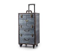 Maleta con Carrito de peluquería, Caja de Almacenamiento de cosméticos de Viaje, partición razonable, Caja de Herramientas de Belleza y peluquería de Gran Capacidad (D)