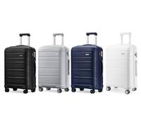 Maleta con cierre con código y diseño de franjas horizontales: 1 de cada / Gris