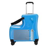 Maleta con ruedas genérica para - Bloqueo de contraseña de 3 dígitos equipaje de viaje para | Maleta Trolley de 20 pulgadas con cinturones de seguridad | Maleta con ruedas para | Gu, azul lago, Se