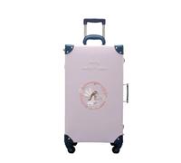 Maleta Conjuntos de equipaje con ruedas for mujer, bolsa de viaje Floral Vintage de PU, Maleta Retro con ruedas de 13, 20, 22, 24 y 26 pulgadas ( Color : As the picture shows-04 , Size : 24inch )