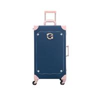 Maleta Conjuntos de equipaje con ruedas for mujer, bolsa de viaje Floral Vintage de PU, Maleta Retro con ruedas de 13, 20, 22, 24 y 26 pulgadas ( Color : As the picture shows-01 , Size : 26inch )