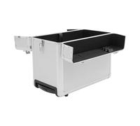 Maleta de aluminio con ruedas y asa telescópica. 30 kg. Maletín de negocios de aleación de aluminio en color plateado. Maletín con 2 llaves, 39 x 24 x 48 cm. Para negocios, viajes y presentaciones