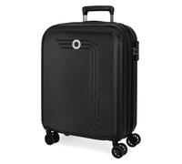 MOVOM Riga, Maleta De Cabina Expandible Unisex Adulto, Negro (Black), Media
