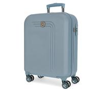 Movom Riga Maleta de Cabina Azul 40x55x20 cms Rígida ABS Cierre combinación 37L 2,8Kgs 4 Ruedas Dobles Equipaje de Mano