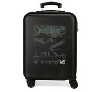 Pepe Jeans Davis Maleta de cabina Negro 38x55x20 cms Rígida ABS Cierre de combinación lateral 35 2 kgs 4 Ruedas dobles Equipaje de Mano