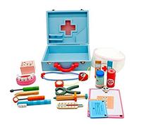 Maleta de Doctor de Madera Maleta Médica Juego de Juegos Médicos Juguetes para Niños