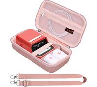 Maleta de la máquina de producción de Etiquetas B21 canboc, Paquete portátil de Impresora de Etiquetas térmicas Bluetooth con Correas extraíbles para Hombros, Oro Rosa