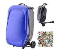 Maleta de mano rígida para patinete, bolsa de viaje ligera y portátil con ruedas para aeropuertos y desplazamientos, plegable y desmontable para adultos y niños, azul2