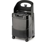 Maleta de paseo con cerradura con asiento, ruedas giratorias y compartimentos de almacenamiento para viajes y salidas de niños, estilo 2