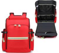 Maleta de Primeros Auxilios Vacía, Mochila de Primeros Auxilios Médicos con Múltiples Compartimentos, Bolsa de Emergencia para Traumatólogos, para el Hogar, Coche, Enfermeras de Viaje, Camping, Camión