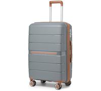 Maleta de Viaje, 24" Medium Suitcase Lightweight Polypropylene Hard Shell Luggage Hold Check in Suitcase with 4 Wheels and Built-in TSA Lock(Grey,S(55cm 36L))