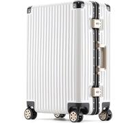 Maleta de viaje con marco de aluminio, universal, con ruedas, altamente esmerilada, resistente a los arañazos, duradera, un color, 66,04 cm