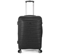 Maleta de viaje de cabina barata Benzi BZ5493 rígida color negro , expandible de medidas 38x53x19/25 cm - Peso: 2,6 kg y 4 ruedas dobles multidirección. Cerradura de combinación. (Color Negro)