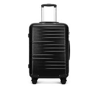 Maleta de Viaje， Medium Size Suitcase with 4 Wheels Durable PC Hard Shell Luggage Suitcase Lightweight Check in Hold Luggage with TSA Lock YKK Zipper(Black)