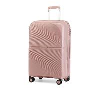 Maleta de Viaje, Suitcase Check in Hold Luggage Lightweight PP Hard Shell Travel Trolley Suitcase with 4 Spinner Wheels TSA Lock(Nude,L(76cm 100L))