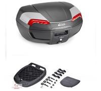 Maleta E46N Riviera Givi Baúl Negro Tapete Placa Universal Moto Scooter
