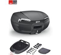 Maleta E46NT Riviera Givi Baúl Negro Tapete Placa Universal Moto Scooter