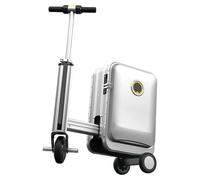 Maleta eléctrica para adultos, capacidad de 20 litros con carga de 110 kg, tiempo de carga de 2 horas, cuenta con un botón telescópico y ajuste de 3 velocidades, ideal para viajes de negocios, Silver