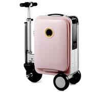Maleta eléctrica que puedes viajar, maleta inteligente con batería extraíble de 73,26 WH, control de aplicación, puerto de carga externo, scooter de equipaje para carga de viaje 110 kg Pink-20L-SE3S