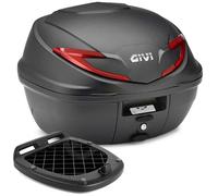 Maleta GIVI B39N Monolock 39L Negra Roja Con Placa Universal Para Moto Scooter