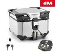 Maleta [GIVI] TREKKER EVO 42LT + Placa Moto Guzzi STELVIO 1000 2024