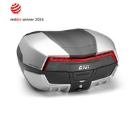 Maleta GIVI V58N MAXIA 5 MONOKEY Catadióptricos Rojos Cubierta Plateada