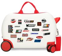 MALETA INF.ABS 4R.(2 MULTI.) 45CM. MICKEY MM28 RACING BLANC