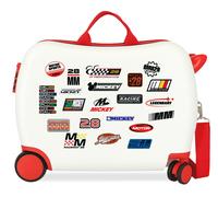 MALETA INF.ABS 4R.(2 MULTI.) 50CM. MICKEY MM28 RACING BLANC