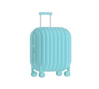 Maleta Maleta en forma de pan Caja de seguridad Maleta de embarque de viaje Maleta linda Color macarrón Equipaje de viaje portátil a corto plazo Maleta grande (Color: Azul, Taille Unique: 22 pulgadas)