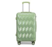 Maleta Maletas con Ruedas, Equipaje con Forro de Gran Capacidad, Equipaje de Mano Duradero con Borde Duro, Maletas portátiles con Cerradura de combinación Durable(Green,20 in)