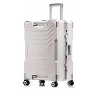 Maleta Maletas con Ruedas, Equipaje de Gran Capacidad, Seguro y confiable, Maleta con Cerradura de aduana TSA, Equipaje de compresión Durable(Silver,54 * 35 * 23CM)