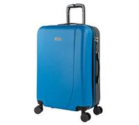 ITACA - Maleta Mediana con 4 Ruedas Giratorias para Viajes Largos Tipo Trolley Ideal como Maletas de Viaje Grandes 23 Kilos y Maleta Viaje Mediana Resistentes, Azul-Antracita