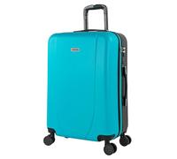 ITACA - Maleta Mediana con 4 Ruedas Giratorias para Viajes Largos Tipo Trolley Ideal como Maletas de Viaje Grandes 23 Kilos y Maleta Viaje Mediana Resistentes, Turquesa-Antracita