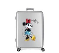 Disney 100 Minnie Joyful Maleta mediana Gris 48x70x26 cms Rígida ABS Cierre TSA integrado 81L 2 kgs 4 Ruedas dobles