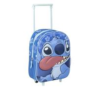 Maleta oficial Stitch para niños | Maleta Disney para niños | Maletas para niñas | Maletas y bolsas Lilo y Stitch | Equipaje infantil |, Blue, Equipaje con ruedas