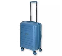 Maleta ORMI 55 x 40 x 20 cm Legera Idoneo Raynair Trolley ampliable rígido de ABS Equipaje de mano de cabina Seratura con combinación candado americano TSA 8 ruedas, azul celeste, M (55x40x20), Maleta