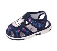 Maleta para zapatos zapatos zapatos para caminar niñas sandalias suela plana antideslizante ligero hueco transpirable cómodo suave superior organizador de zapatos, Azul oscuro., 22 EU