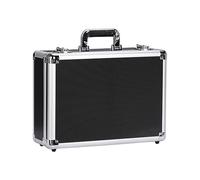 Maleta pequeña de aluminio de 25,5 x 16,5 x 9,5 cm, maletín de aluminio con asa, caja de herramientas portátil para joyas, relojes, cosméticos