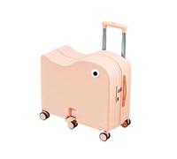 Maleta plegable para niños con portavasos lateral, bloqueo de contraseña y diseño de pedal para un viaje cómodo, Pink, 50,80 cm (20 pulgadas)