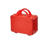 Maleta portátil de 14 pulgadas para maquillaje, equipaje de mano de ABS, bolsa de cosméticos para viajes, camping, mujeres y niñas, bolsa de maquillaje, Red