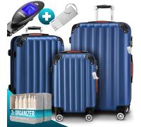 Maleta rígida Baseline de 3 piezas Accesorios de ABS azul
