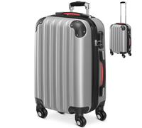 Monzana Maleta rígida Baseline M Color Plata Equipaje de Viaje 38L Peso 2,25Kg con Ruedas 360° Trolley 2 Asas valija