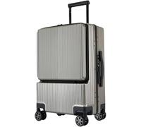 Maleta Trolley de Aluminio con Ruedas for Viajes de Negocios, Incluye Compartimento for portátil(Aluminium Frame6,24inch)
