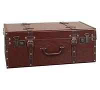 Maleta Vintage, Maleta Antigua Portátil, Caja de almacenamiento de viaje Maleta de cuero vintage Maleta pequeña Accesorios de fotografía, for decoración del hogar Decoraciones de ventanas(Brown,54x34x